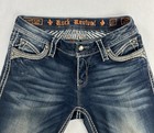 Rock Revival Eleanor Easy Boot Jeans Embellished Pockets Womens 27