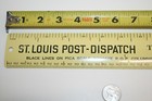 Vtg 18 Inch St  Louis Post Dispatch 2 Sided Metal Ruler Pica Agate Scale