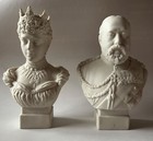 Robinson   Leadbeater Parian Ware Busts King Edward Vii Queen Alexandra 1901