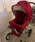 Bumbleride Queen B Red Single Carriage Stroller W  Bassinet carrycot Canopy