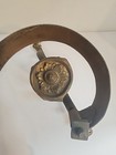 Antique Servant store Door Bell With Brass Bell  Cast Iron  Steel Holder Vintage