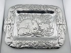 Arthur Court 1990 Bunny Rabbit Garden Friends Aluminum Serving Tray 18   x13   