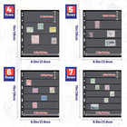 20 Sheets Stamp Collection Album Pages  Transparent Design  With Standard 9 Hole