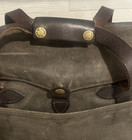 Filson 257 Rugged Twill Large Briefcase   Otter Green Patina   Ykk   Made In Usa