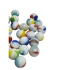 Vintage Marble Lot Swirl Shooter   Cat s Eye Style Glass Marbles 28pc Colorful M