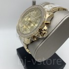 Michael Kors Mk6157 Wren Chronograph Gold Tone Crystal Dial Quartz Women s Watch