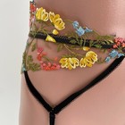 Victoria s Secret Dream Angels Floral Embroidered Garter Belt Multicolor M l Nwt