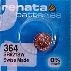 364 Renata Watch Sr621sw Battery  2 Piece  Free Shipping Authorized Seller 