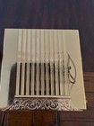 Vintage Avon Gold Tone Compact Mirror   Matching Lipstick Holder Set Retro