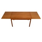 Mid Century Danish Modern Teak Expanding Dining Table By Brdr  Furbo