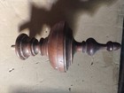 Large Antique Vtg Newel Post Cap Wood Finial Furniture Victorian Railing Salvage
