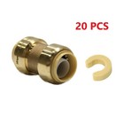 Efield 20pcs 1 2  X 1 2  Push Fit Couplings For Pex  Copper cpvc Pipe  Lead Free