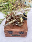 J Scott London Ship History Working Sextant With Two Extra Telescope Wooden Box