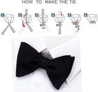 100  Silk Mens Bowtie Self Tie Bow Tie Bowtie Tuxedo Wedding Solid Color White