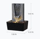 Tabletop Water Fountain Indoor - Small Desktop Waterfall With Warm Led Light
