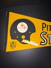 Vintage Pittsburgh Steelers Pennant 1967 Nfl Football Flag Single Bar Helmet