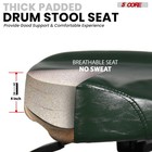 5 Core Drum Throne W Backrest 4  Padded Stool Adjustable 24 5  441lb Capacity