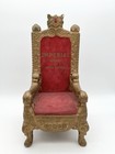 Vintage 50s Hiram Walker Imperial Whiskey Chalkware Throne Chair Bottle Display