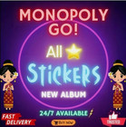 Monopoly Stickers Go 1   -6 Stars    gold Stickers Available       Super Fast   24 7