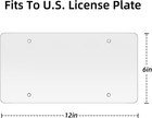 2x Clear Flat License Plate Cover Shield  Plastic Tag Protector Usa Made