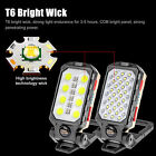 Magnetic Cob Led Work Light Usb Rechargeable Camping Lamp Torch Flashlight  hook