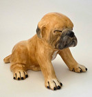 Vintage Italian Porcelain Boxer Puppy Figurine S m  Italy Rare Dog Statue