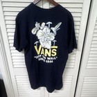 Vans Black Graphic Logo T-shirt Cotton Jersey Crew Neck Short Sleeve Men s L