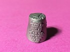 Polish Pewter Thimble Signed By Nicholas Gish  Crest Flag Prayer  Vtg Souvenir 