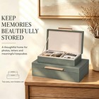 Decorative Box  Boxes With Lids 2-set  14 37 X 8 85 X 4 In  Green