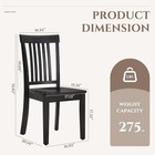 Colamy Dining Chairs Set Of 2 4 6  Spindle High Back Windsor Kitchen Side Chair