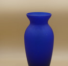 Gorgeous Designs Cobalt Blue Clear Bottom Glass Vase Hand Blown Art 12 