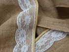 14 Feet X 29  Natural Brown Burlap Banquet Trade Show Table Skirt - 168  X 29 