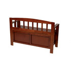 Bench Storage Entryway Wood Shoe Seat Rack Brown Solid Wooden Organizer Bedroom