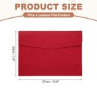 Pu Leather File Folders A4 Document Holder 7 9 x10 6  Red