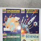 Vintage Wonder Books Lot Of 4 - Explorations  Rockets  Oceanography  Science