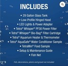 29 Gallon Glass Led Aquarium Kit With Filter  Led Lights  Accessories New