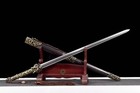42  han Dynasty Jian Ebony brass Damascus Folded Steel Handmade Chinese Sword