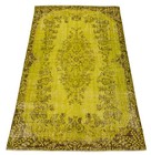 Traditional Olive Hand-knotted Area Rug 5 3  X 9 3  Oriental Carpet