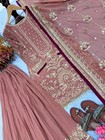 Peach Pakistani Salwar Kameez Ready To Wear Dress Suits Wedding Party Bollywood