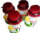 Blow Mold Snowmen Lot  4  Vintage 9 5 In