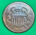 Estate Lot Of 36 Us Coins 1865 Two Cent Piece  Silver Coins  Indian Head Pennies