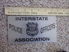 Interstate Police Officers Association Aluminum Sign  1958 Police Plaque  Bx Xl