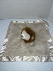 Cloud Island Lion Baby Security Blanket Lovey Tan Cream Plush Satin Trim 14   