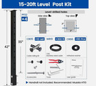 Muzata 36 Inch 4 Post 15-20ft Length Modular Cable Railing System Kit  black 