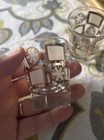 1960s Culver Ltd Mid Century Modern Vintage White   Gold Shot Glass 1 Oz  3 