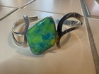 Mosaic Jasper 3 Pc  Sterling Silver Mx  Cuff Bracelet   Earrings Pendant Signed