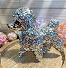 Silver Glitter Poodle Christmas Tree Ornament Bling Poodle Christmas Poodle U42
