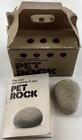 Vintage 1975 Pet Rock In Nest Box W instruction Bklt 2pix