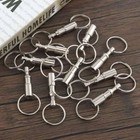 10 20 Pack Key Chain Detachable Pull Apart Quick Release Portable Two Key Rings