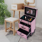 Professional Rolling Makeup Trolley Train Case Box Organizer Salon Cosmetic